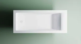 Ванна из искусственного камня Astra-Form Нейт 01010004+08010053 150x70 см с щелевым переливом донный клапан белый глянец